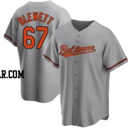 Scott Blewett Men's Baltimore Orioles Gray Replica Road Jersey
