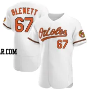 Scott Blewett Men's Baltimore Orioles White Authentic Home Jersey