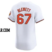 Scott Blewett Men's Baltimore Orioles White Elite Home Jersey