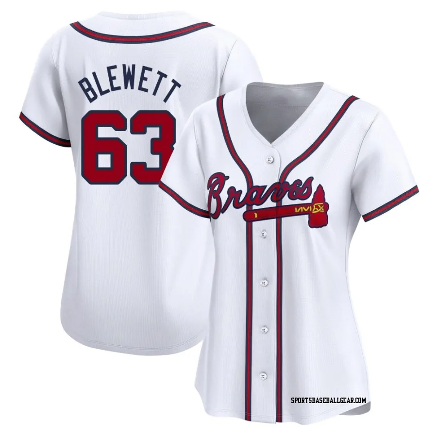 Scott Blewett Women's Atlanta Braves White Limited Home Jersey