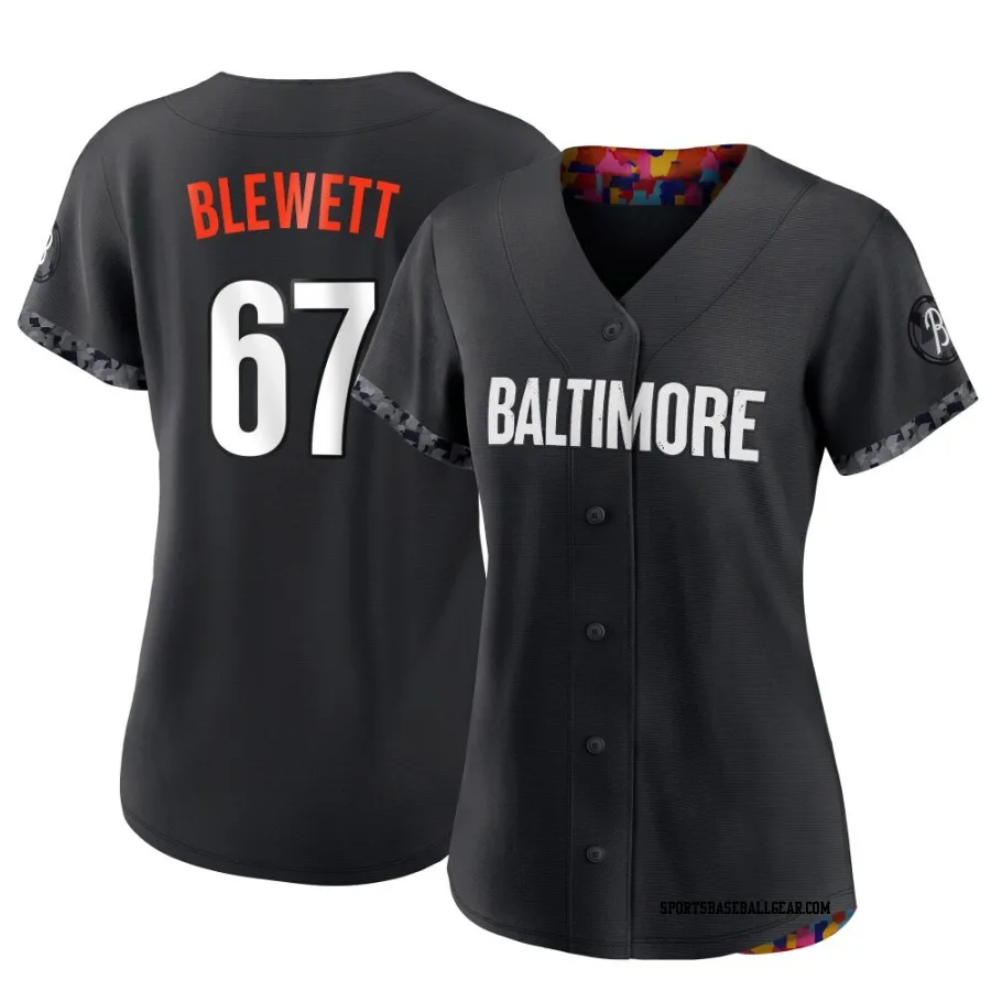 Scott Blewett Women's Baltimore Orioles Black Authentic 2023 City Connect Jersey
