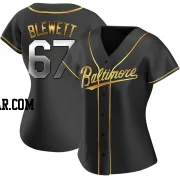 Scott Blewett Women's Baltimore Orioles Black Golden Replica Alternate Jersey