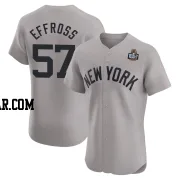 Scott Effross Men's New York Yankees Gray Elite Road 2024 World Series Jersey