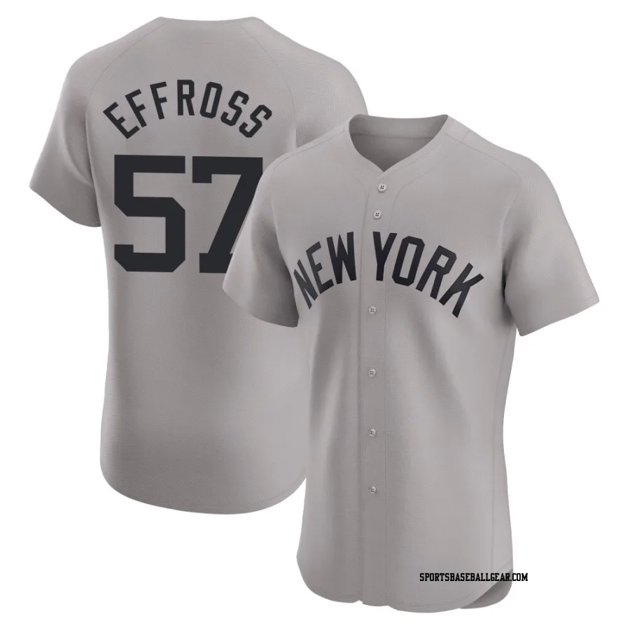 Scott Effross Men's New York Yankees Gray Elite Road Jersey