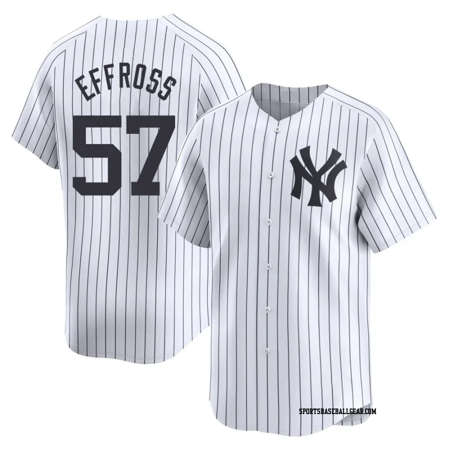 Scott Effross Youth New York Yankees White Limited Yankee Home Jersey