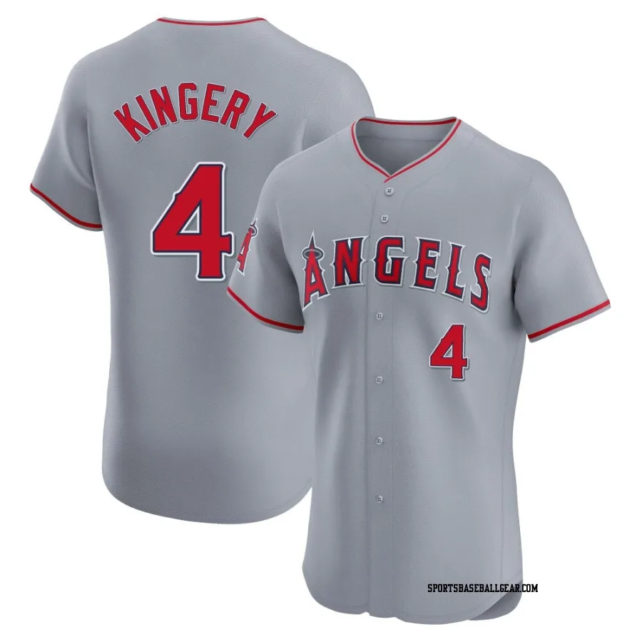 Scott Kingery Men's Los Angeles Angels Gray Elite Road Jersey