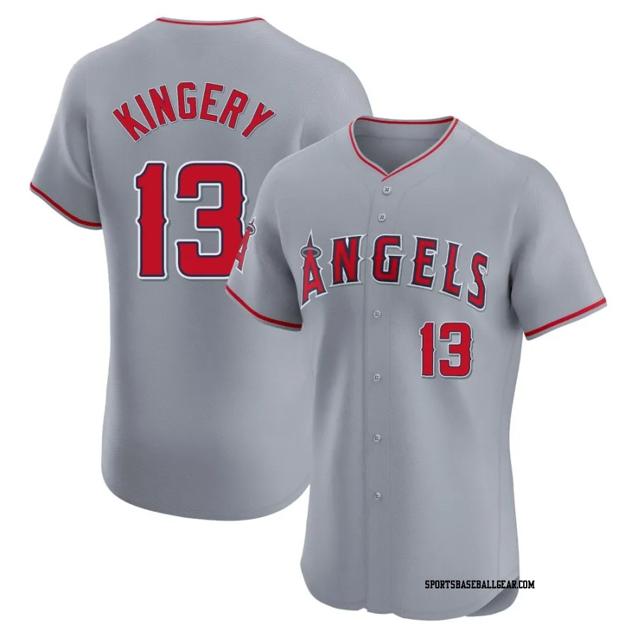 Scott Kingery Men's Los Angeles Angels Gray Elite Road Jersey