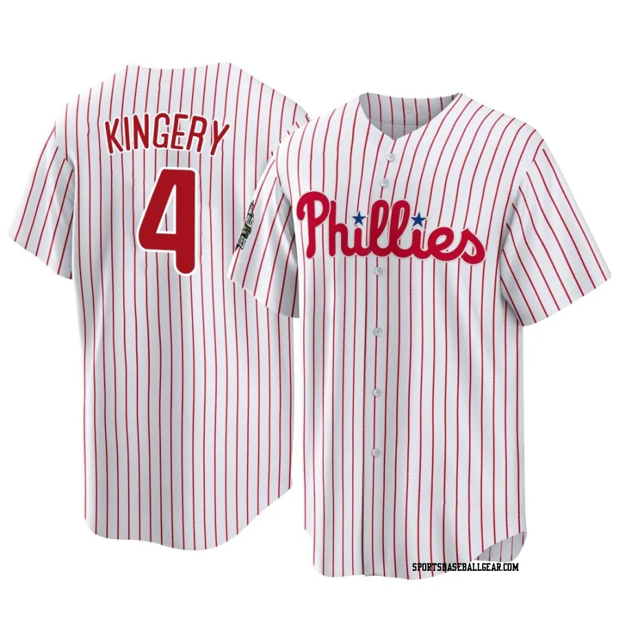 Scott Kingery Men's Philadelphia Phillies White Replica 2022 World Series Home Jersey