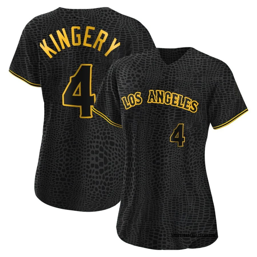 Scott Kingery Women's Los Angeles Angels Black Replica Snake Skin City Jersey