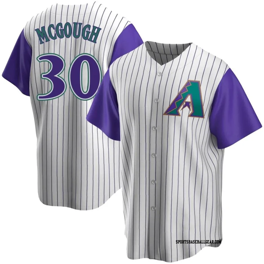 Scott McGough Men's Arizona Diamondbacks Cream/Purple Replica Alternate Cooperstown Collection Jersey