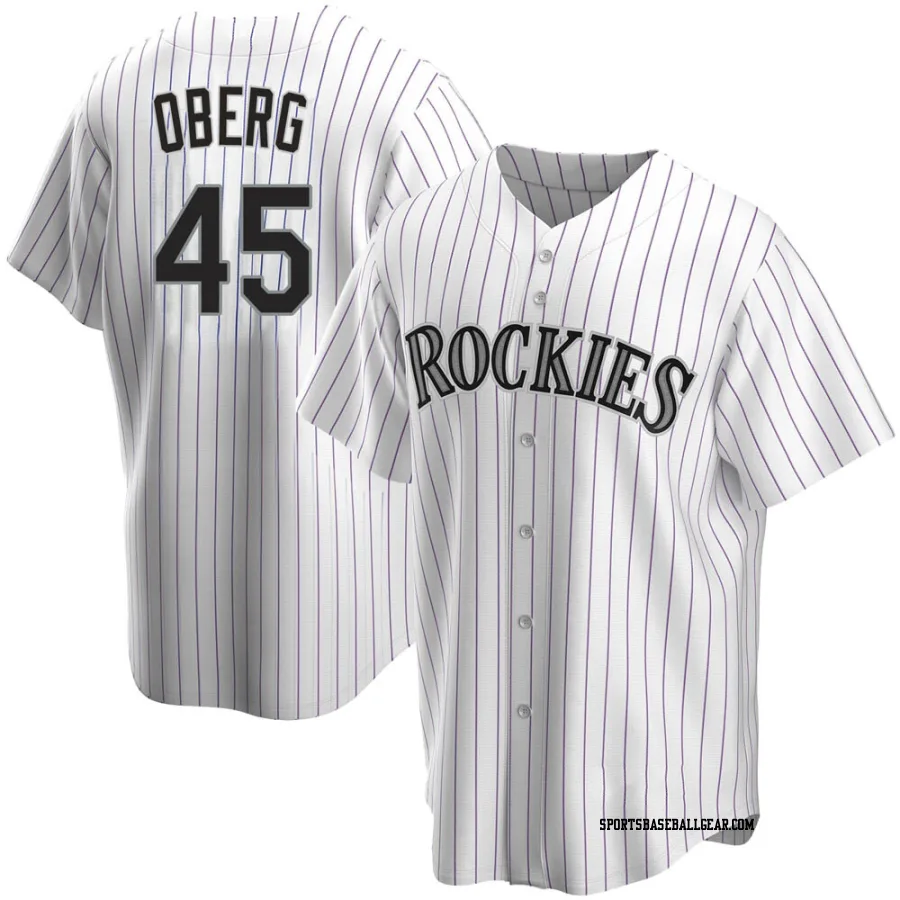 Scott Oberg Youth Colorado Rockies White Replica Home Jersey