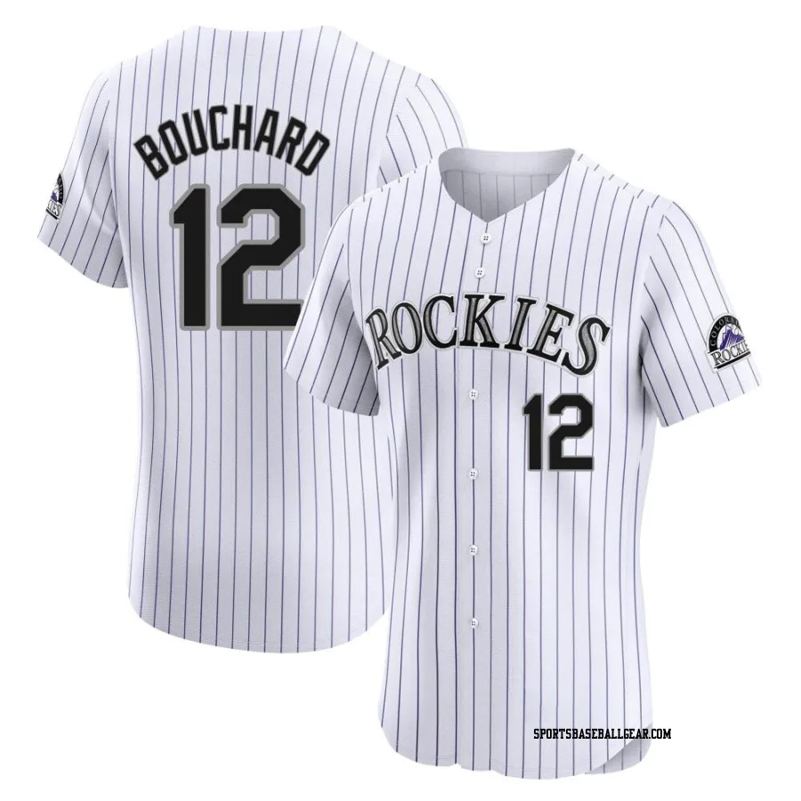 Sean Bouchard Men's Colorado Rockies White Elite Home Jersey