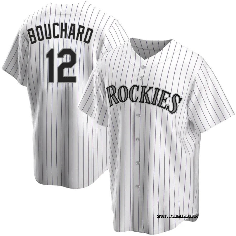 Sean Bouchard Men's Colorado Rockies White Replica Home Jersey