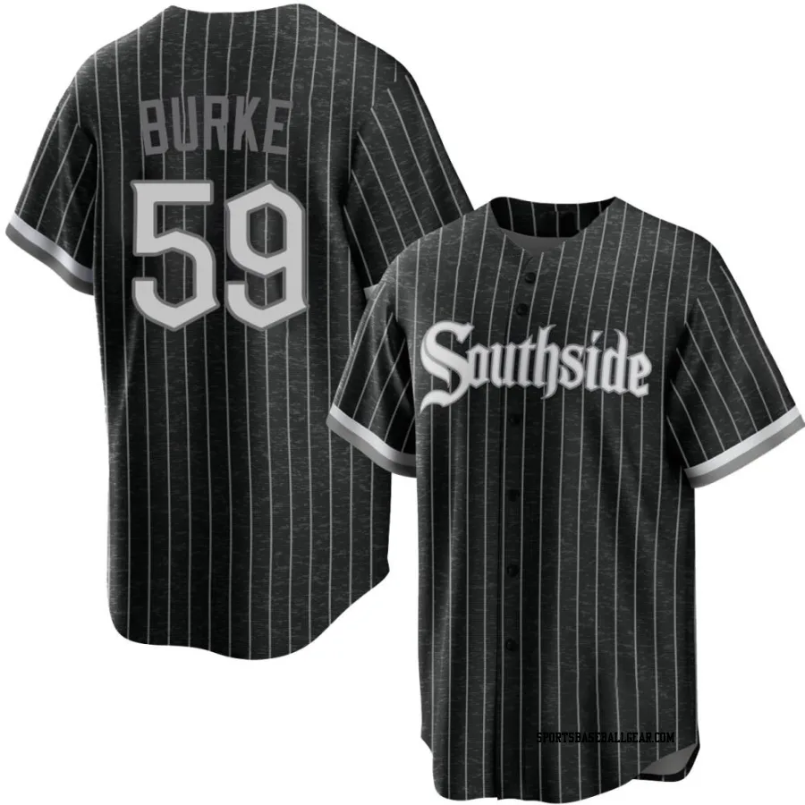 Sean Burke Men's Chicago White Sox Black Replica 2021 City Connect Jersey