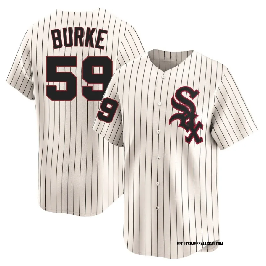 Sean Burke Youth Chicago White Sox Cream Limited Throwback Cooperstown Jersey