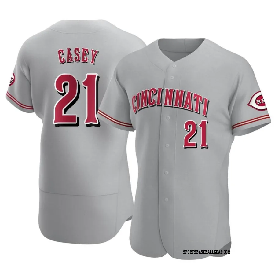 Sean Casey Men's Cincinnati Reds Gray Authentic Road Jersey
