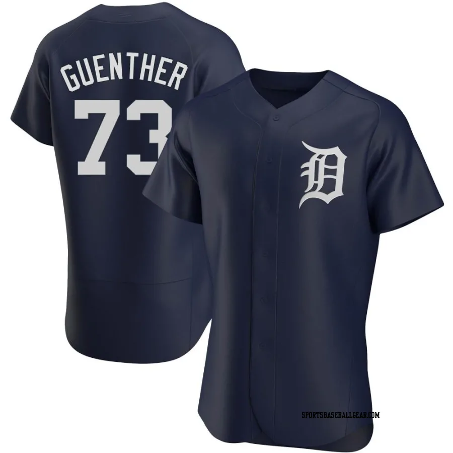Sean Guenther Men's Detroit Tigers Navy Authentic Alternate Jersey