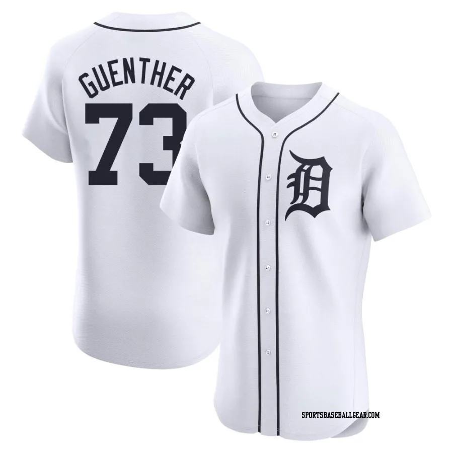 Sean Guenther Men's Detroit Tigers White Elite Home Jersey