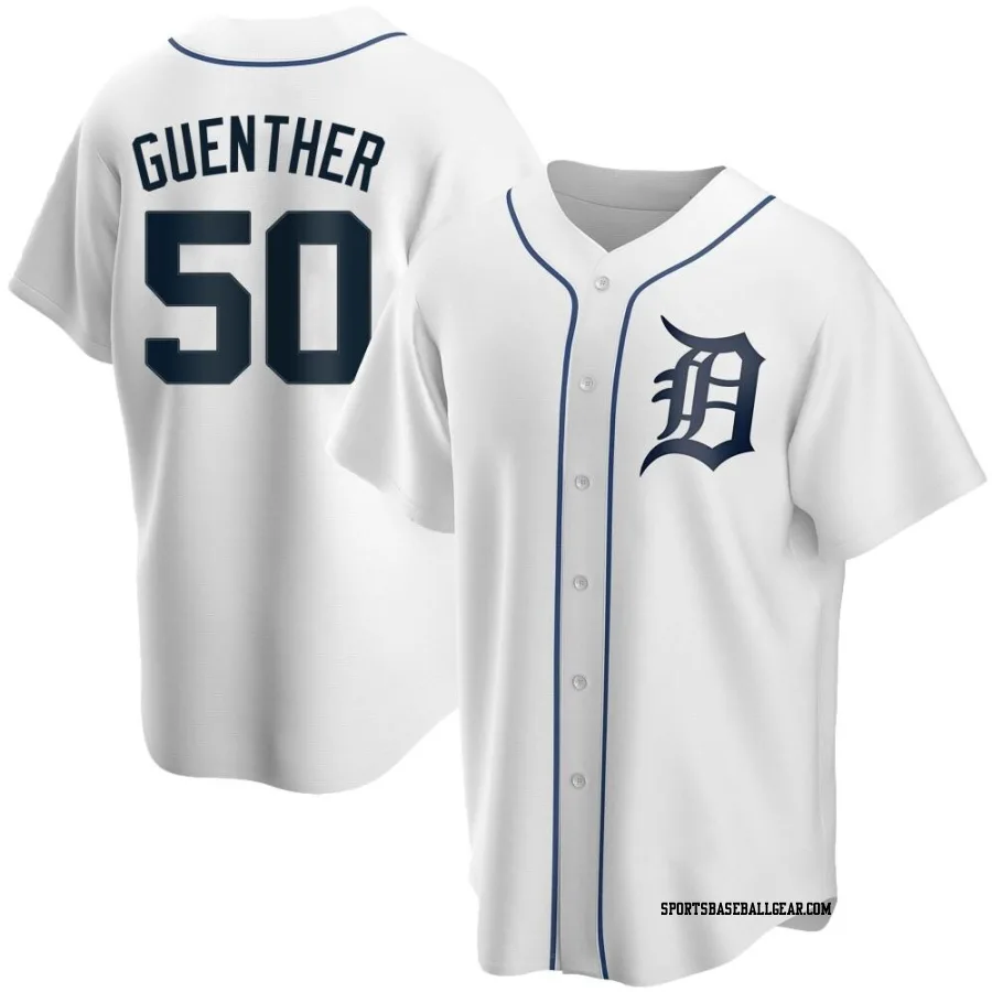 Sean Guenther Men's Detroit Tigers White Replica Home Jersey