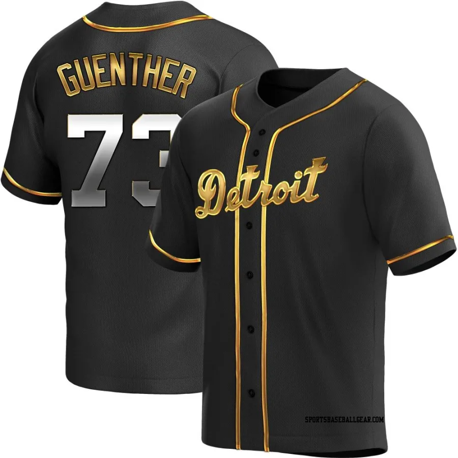 Sean Guenther Youth Detroit Tigers Black Golden Replica Alternate Jersey