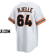 Sean Hjelle Men's San Francisco Giants White Limited Throwback Cooperstown Collection Jersey