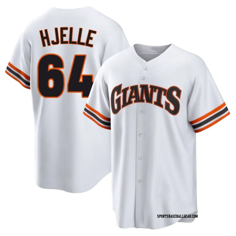 Sean Hjelle Youth San Francisco Giants White Limited Throwback Cooperstown Collection Jersey