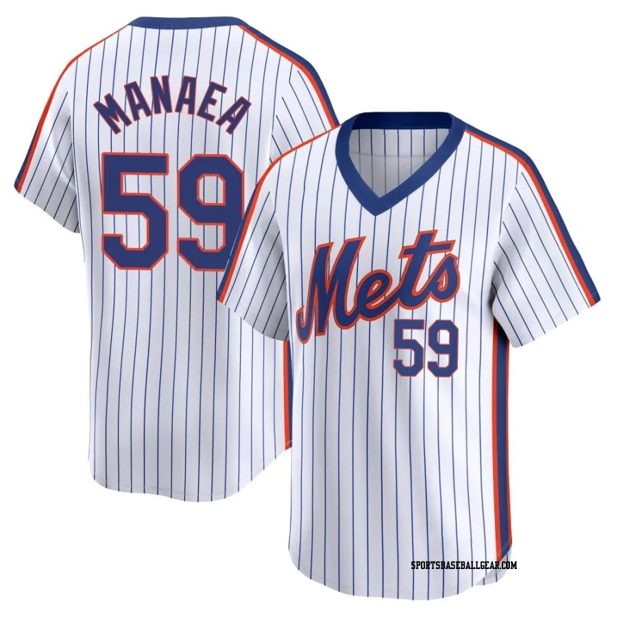 Sean Manaea Men's New York Mets White Limited Cooperstown Collection Jersey