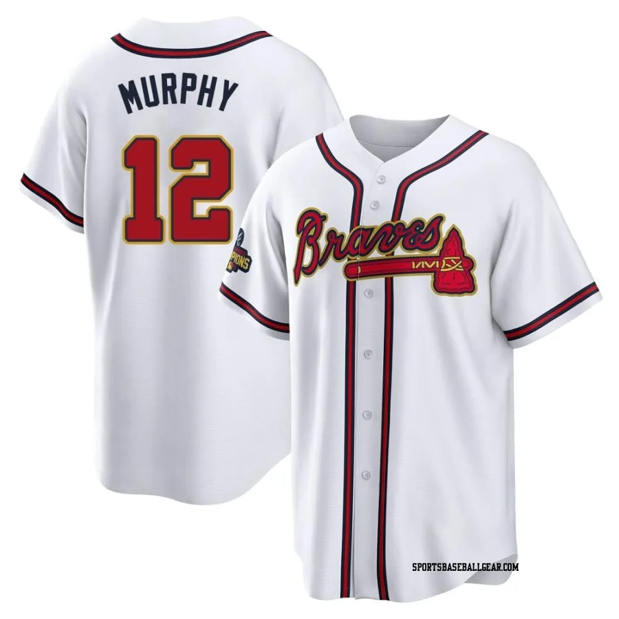 Sean Murphy Youth Atlanta Braves Gold Replica White 2022 Program Jersey