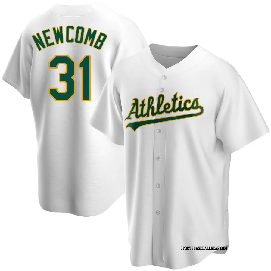 Sean Newcomb Men's Oakland Athletics White Replica Home Jersey