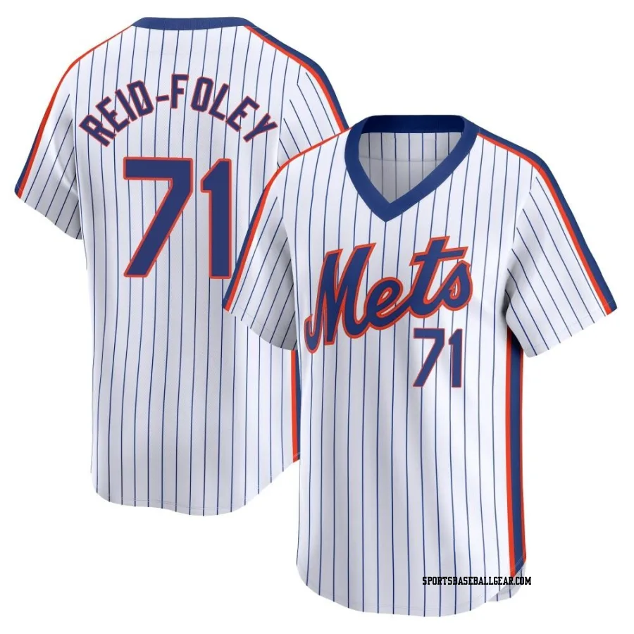 Sean Reid-Foley Men's New York Mets White Limited Cooperstown Collection Jersey