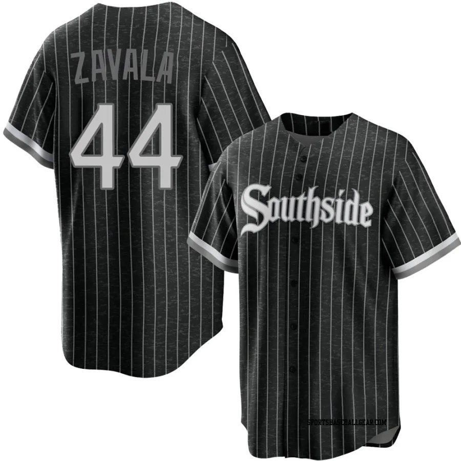 Seby Zavala Men's Chicago White Sox Black Replica 2021 City Connect Jersey