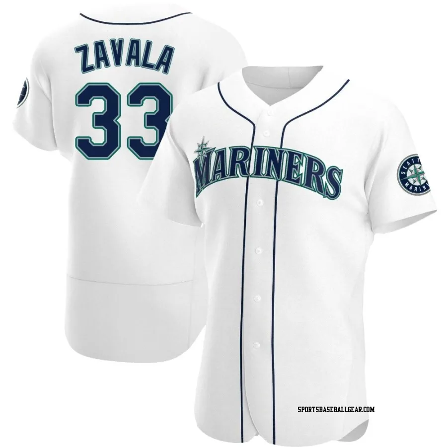 Seby Zavala Men's Seattle Mariners White Authentic Home Jersey