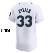 Seby Zavala Men's Seattle Mariners White Elite Home Jersey