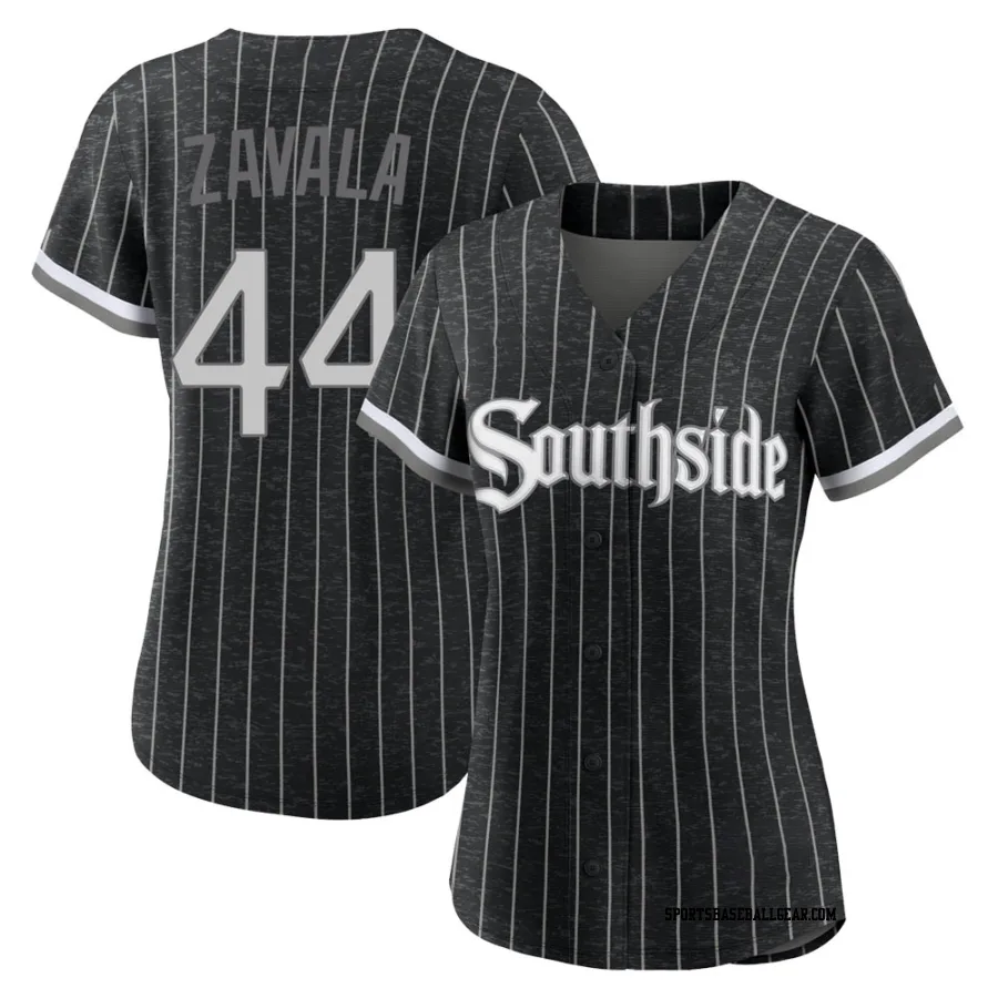 Seby Zavala Women's Chicago White Sox Black Authentic 2021 City Connect Jersey