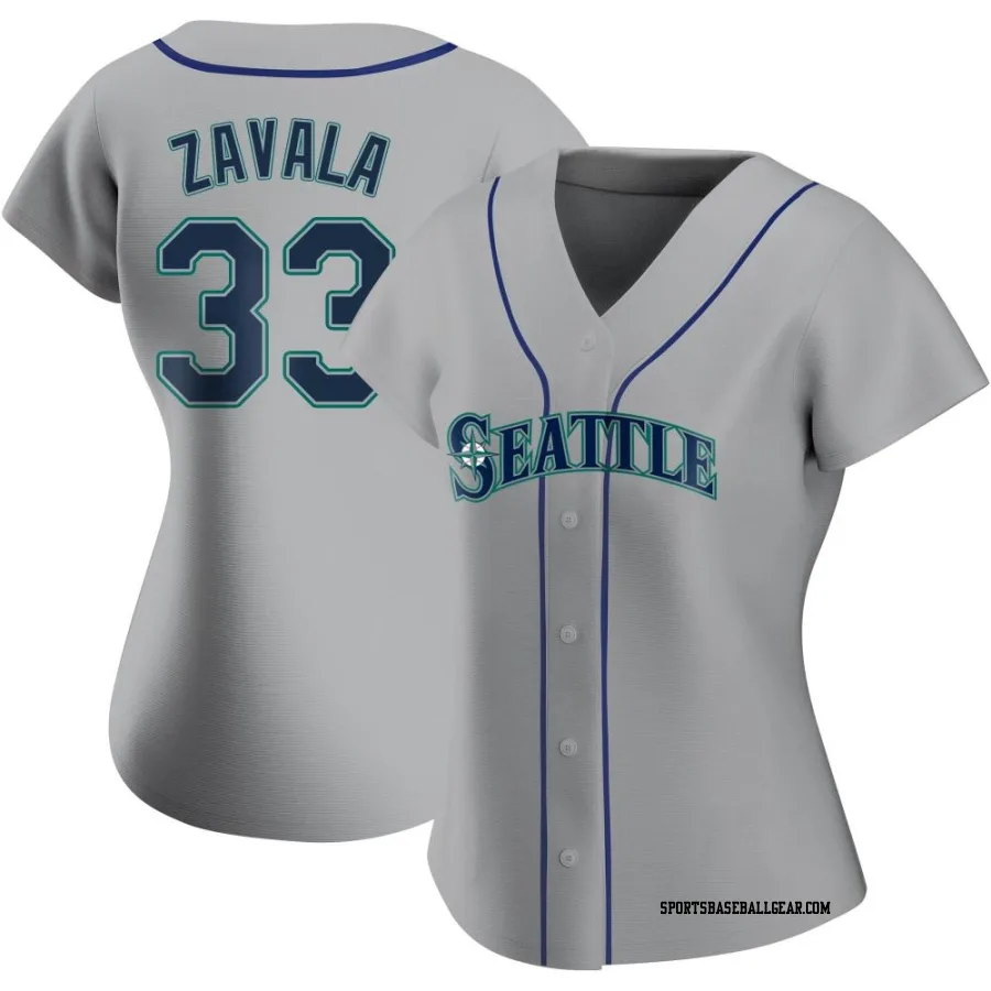 Seby Zavala Women's Seattle Mariners Gray Authentic Road Jersey