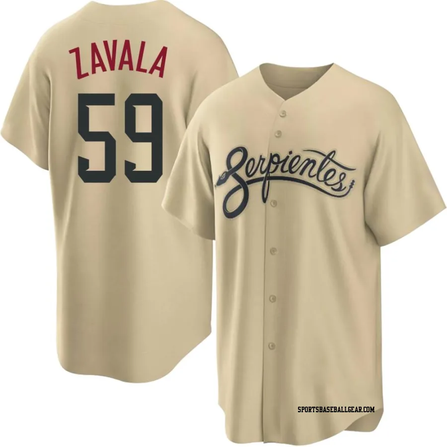 Seby Zavala Youth Arizona Diamondbacks Gold Replica 2021 City Connect Cool Base Jersey
