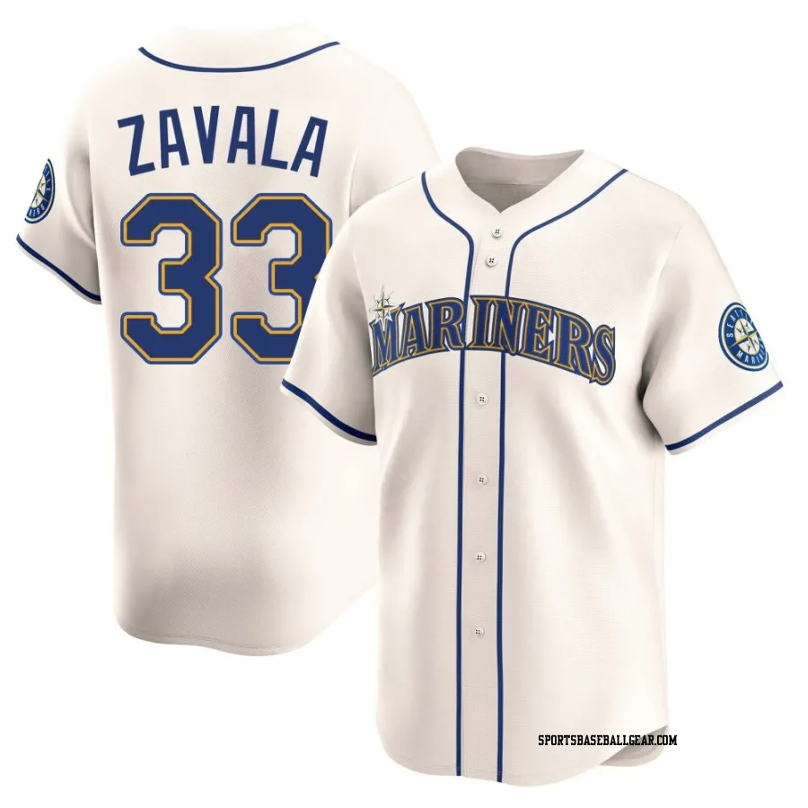 Seby Zavala Youth Seattle Mariners Cream Limited Alternate Jersey