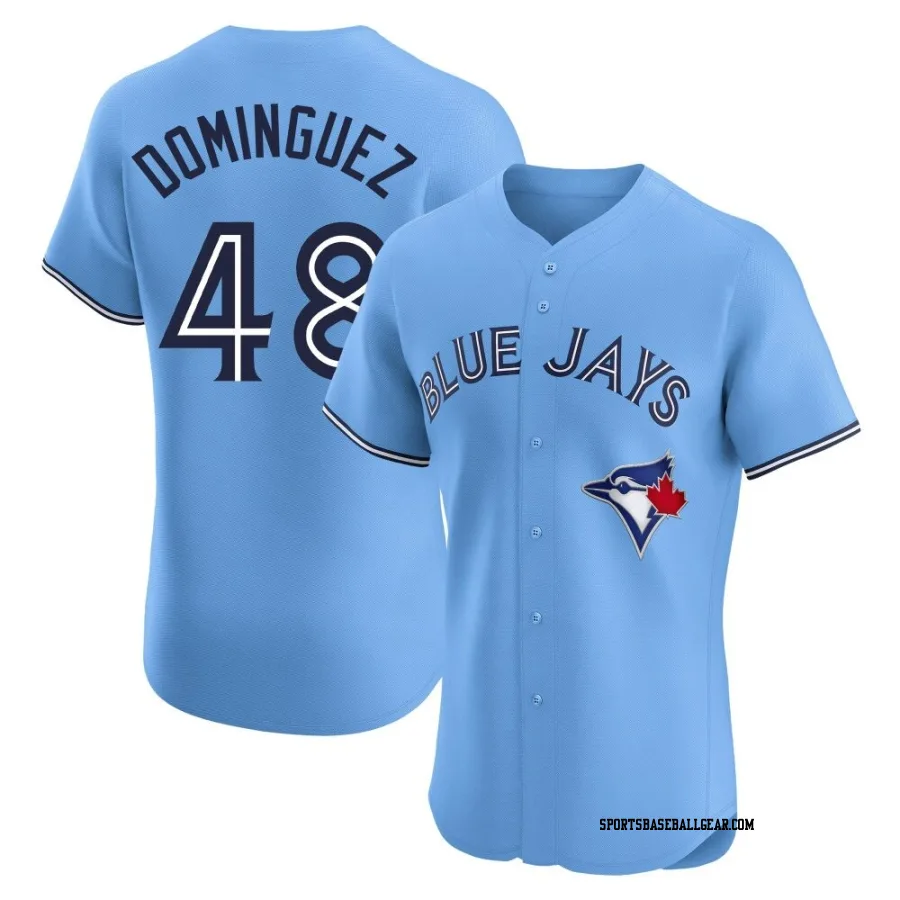 Seranthony Dominguez Men's Toronto Blue Jays Blue Elite Powder Alternate Jersey