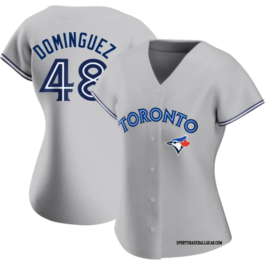 Seranthony Dominguez Women's Toronto Blue Jays Gray Authentic Road Jersey