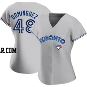 Seranthony Dominguez Women's Toronto Blue Jays Gray Replica Road Jersey