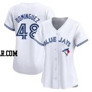 Seranthony Dominguez Women's Toronto Blue Jays White Limited Home Jersey