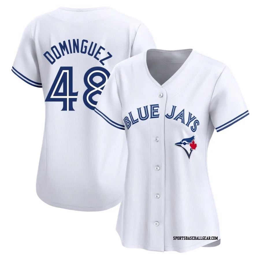 Seranthony Dominguez Women's Toronto Blue Jays White Limited Home Jersey