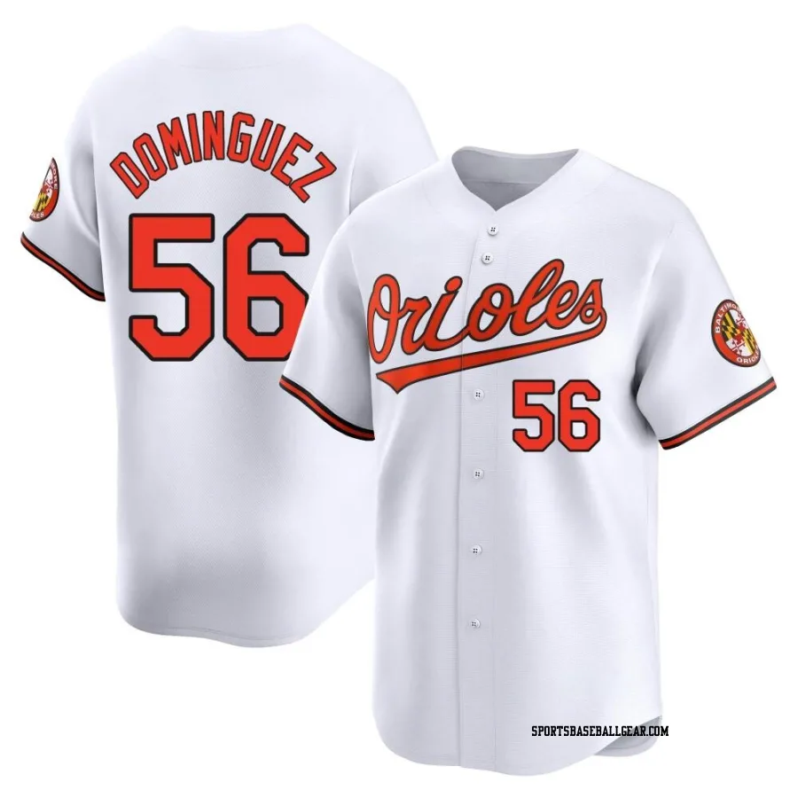Seranthony Dominguez Youth Baltimore Orioles White Limited Home Jersey
