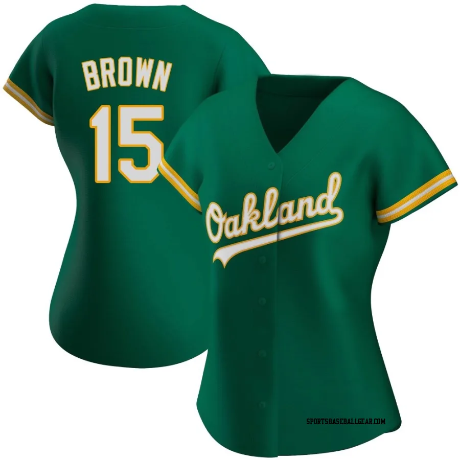 Seth Brown Women's Oakland Athletics Green Authentic Kelly Alternate Jersey