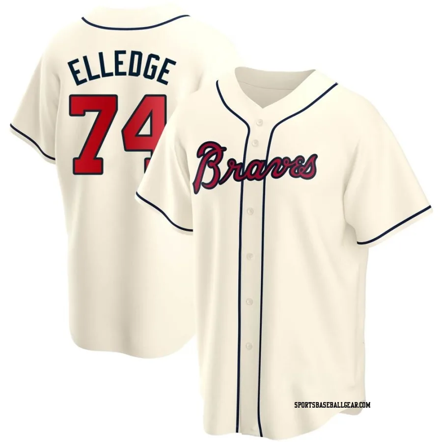 Seth Elledge Youth Atlanta Braves Cream Replica Alternate Jersey