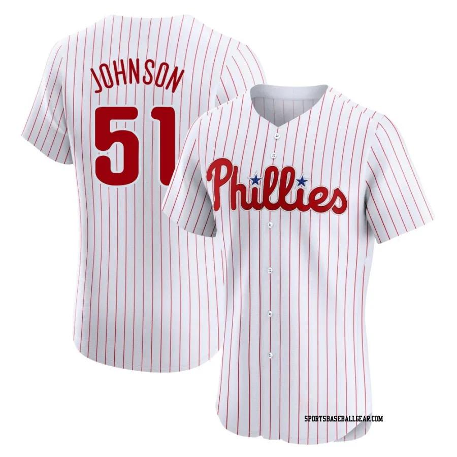 Seth Johnson Men's Philadelphia Phillies White Elite Home Jersey
