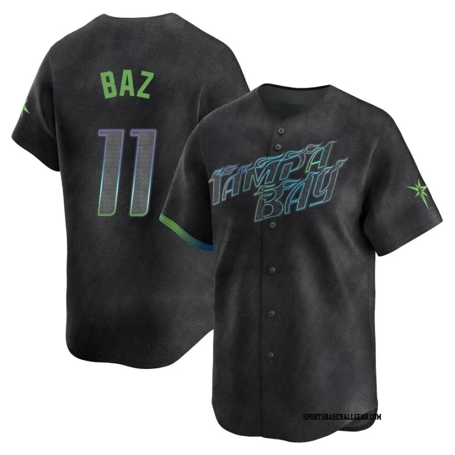 Shane Baz Men's Tampa Bay Rays Charcoal Limited 2024 City Connect Jersey