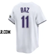 Shane Baz Men's Tampa Bay Rays White Limited Throwback Cooperstown Jersey