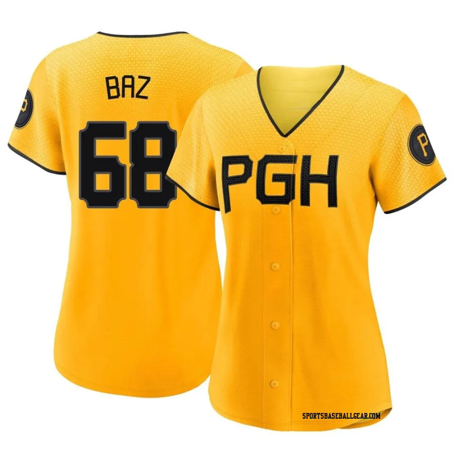 Shane Baz Women's Pittsburgh Pirates Gold Replica 2023 City Connect Jersey