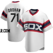 Shane Drohan Men's Chicago White Sox White Replica Cooperstown Collection Jersey